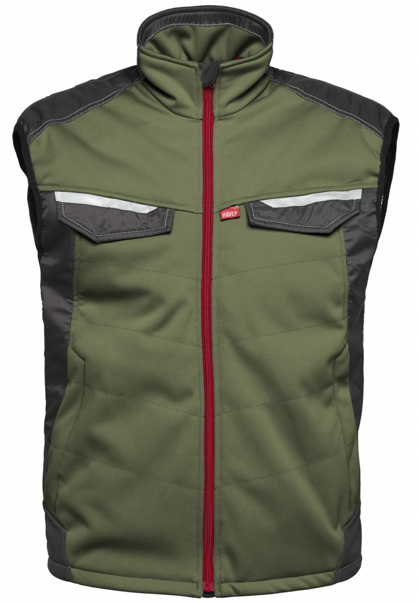 HAVEP-Bodywärmer, 320 g/m², waldgrün/kohlengrau