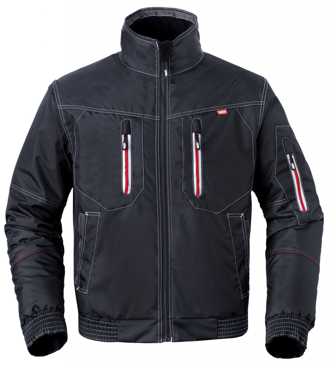 HAVEP-Pilotenjacke, 195 g/m², schwarz/kohlengrau