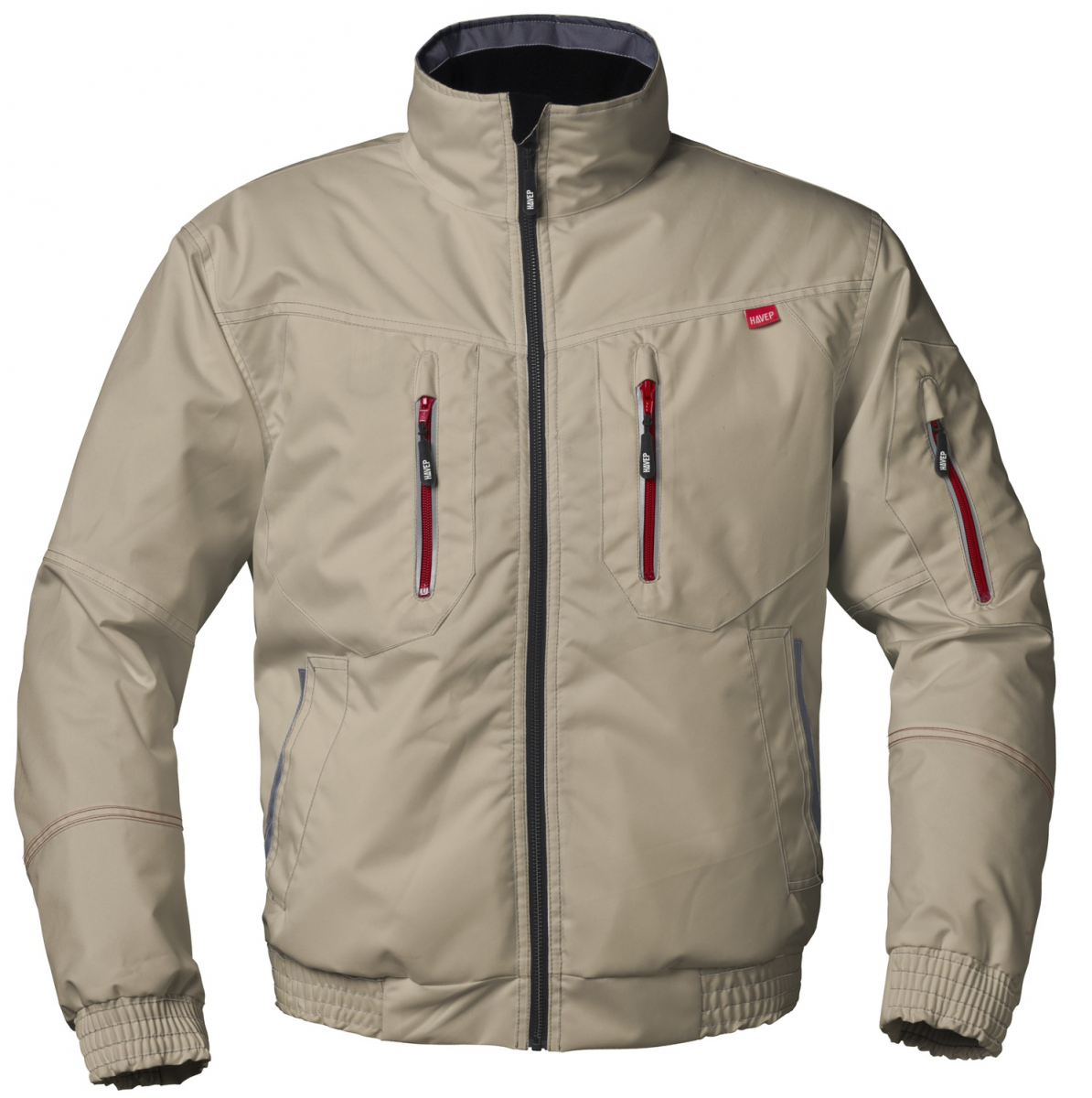 HAVEP-Pilotenjacke, 195 g/m², sand/kohlengrau