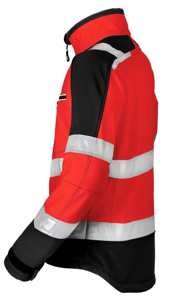 HAVEP-Warnschutz-Softshell-Jacke, 320 g/m, leuchtrot/kohlengrau