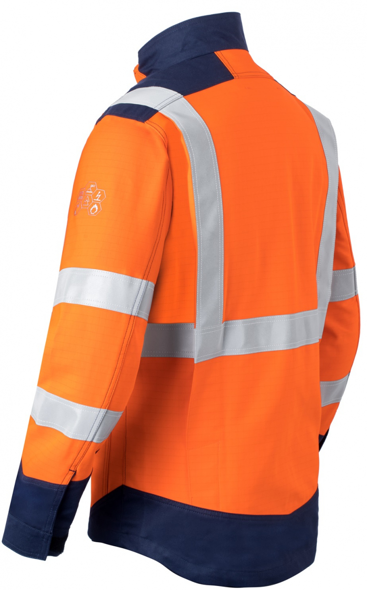 HAVEP-Warnschutz-Langjacke, 300 g/m², leuchtorange/marine