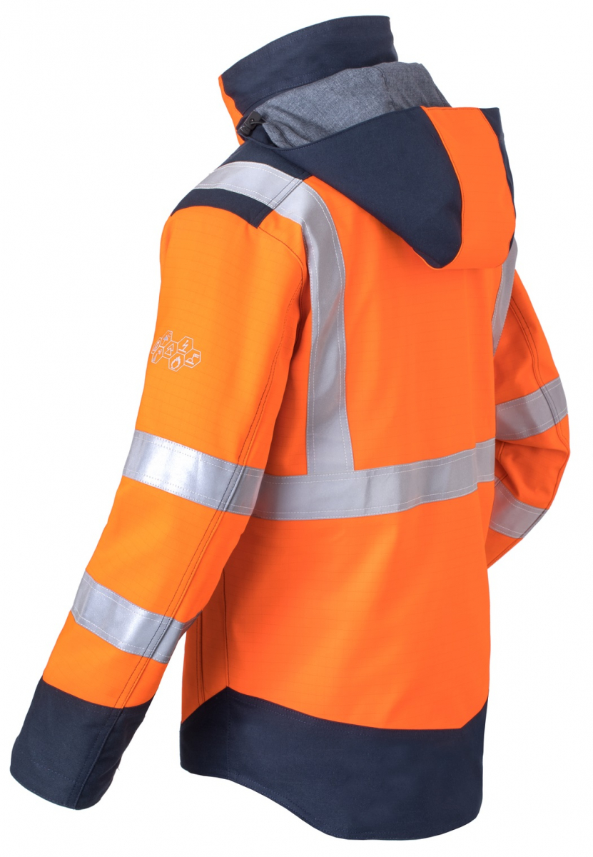 HAVEP-Warnschutz-Parka, 395 g/m², leuchtorange/marine