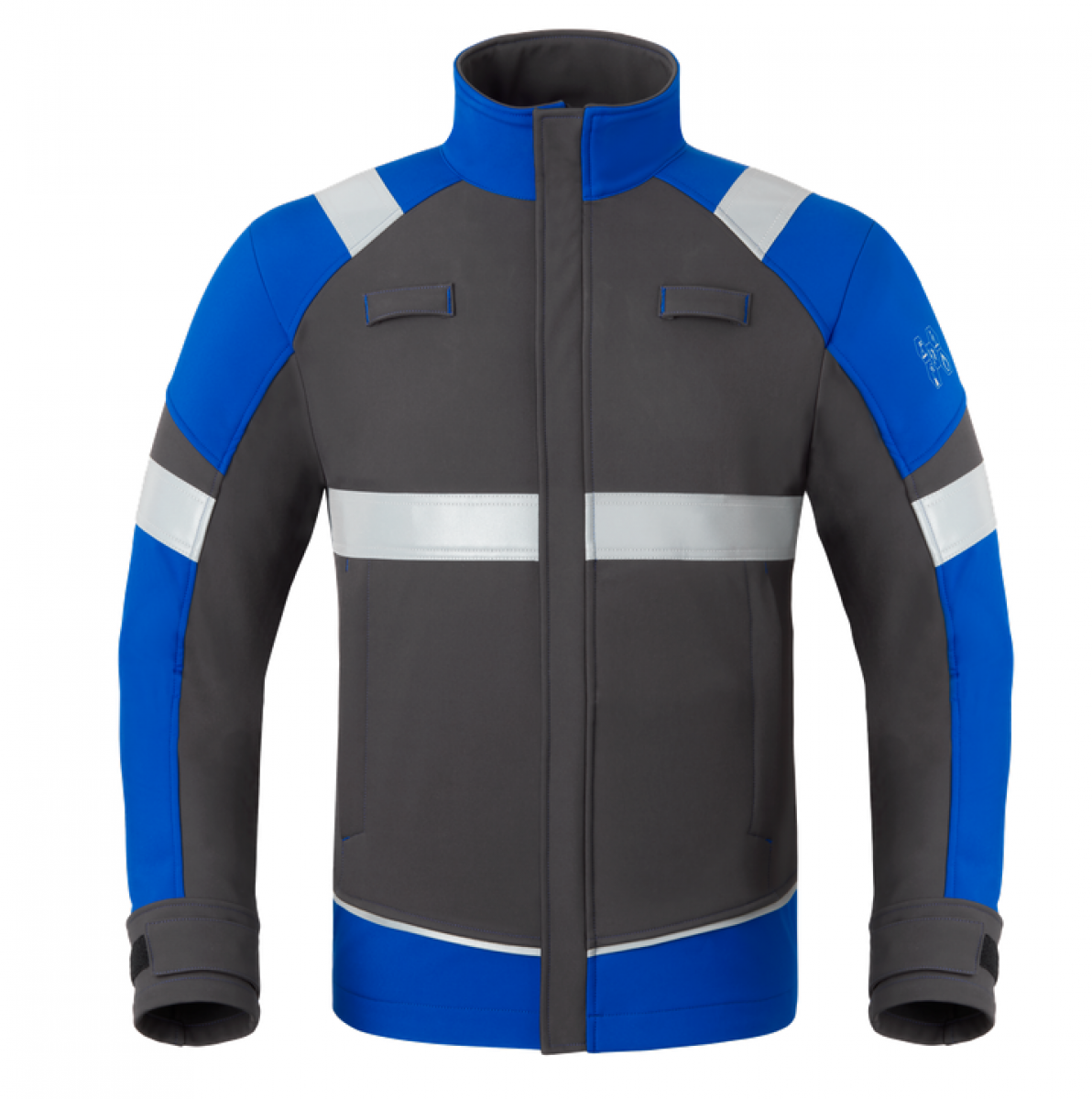 HAVEP-Softshelljacke, 5safety Image+, flammhemmend, antistatisch, charcoal/royalblau