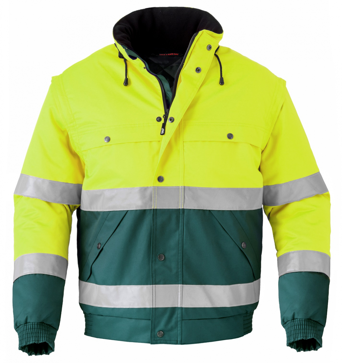 HAVEP-High Visibility Allwetterjacke, grün/fluor gelb