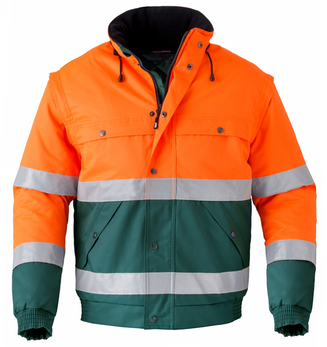 HAVEP-High Visibility Allwetterjacke, grn/fluor orange