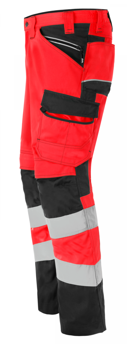 HAVEP-Warnschutz-Bundhose, 290 g/m², leuchtrot/kohlengrau