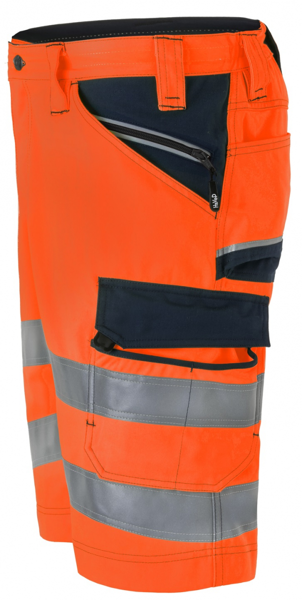 HAVEP-Warnschutz-Bermuda, 290 g/m, fluor-orange/marine