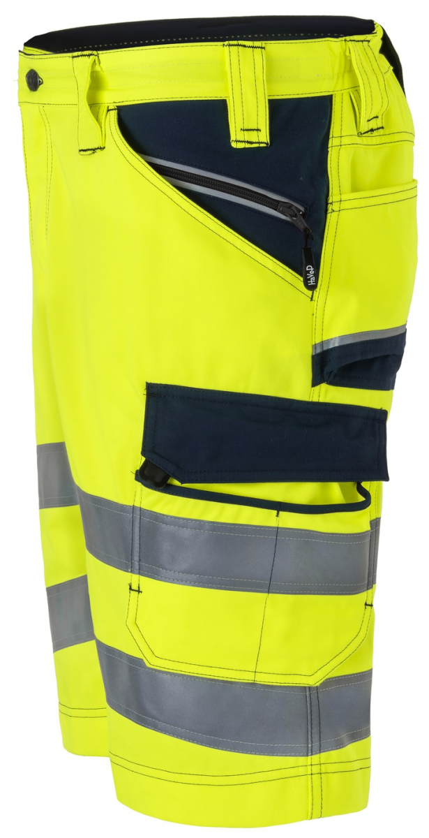 HAVEP-Warnschutz-Bermuda, 290 g/m², fluor-gelb/marine