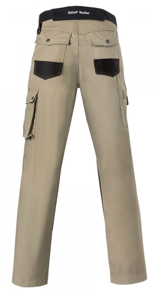 HAVEP-Bundhose, 290 g/m², kamel/schwarz