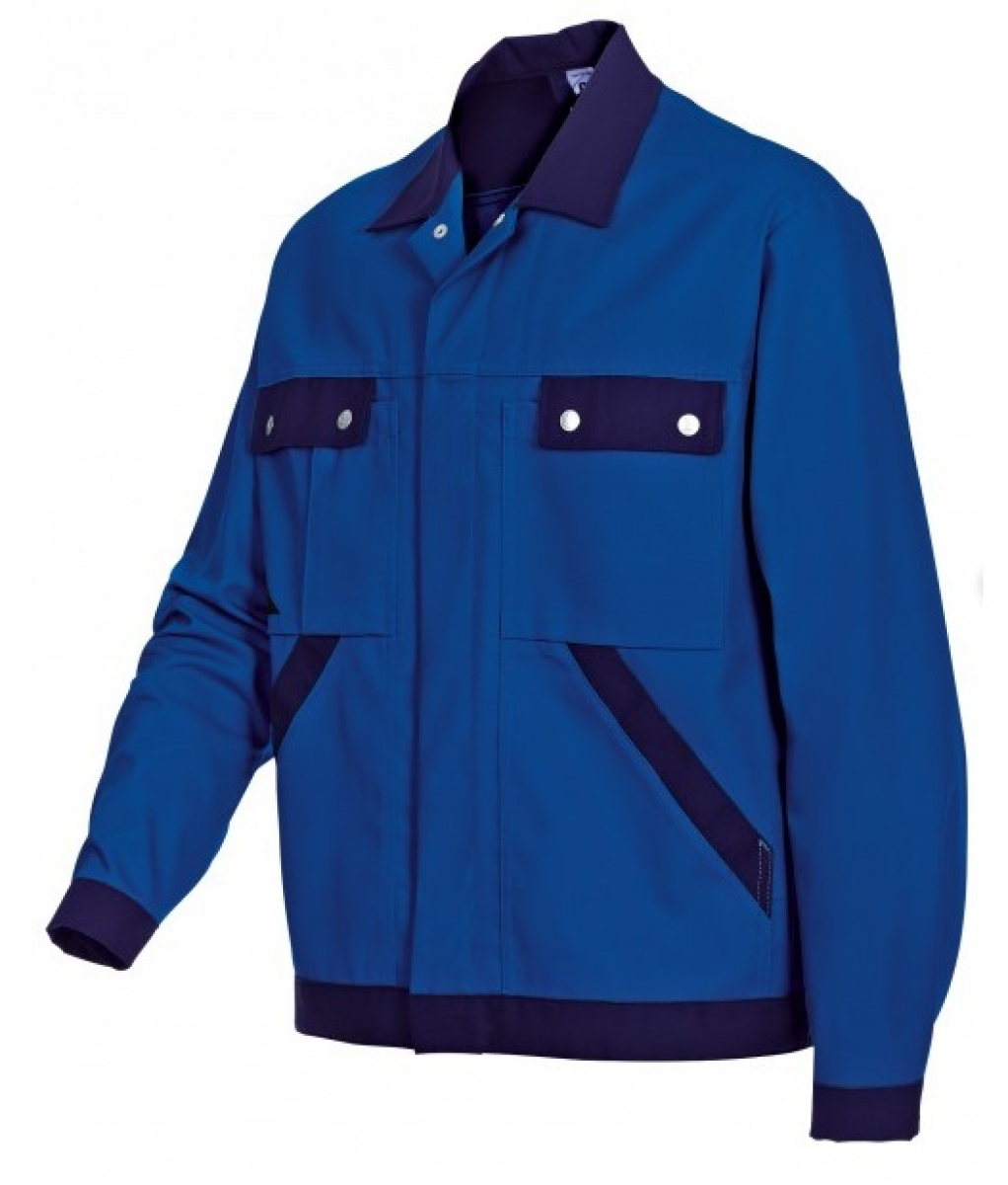 BP-Workwear, Arbeits-Berufs-Bund-Jacke, Blouson Cotton Plus königsblau/dunkelblau