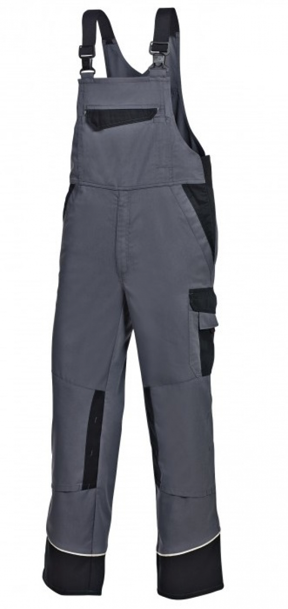 BP-Workwear, Arbeits-Berufs-Latz-Hose, dunkelgrau/schwarz