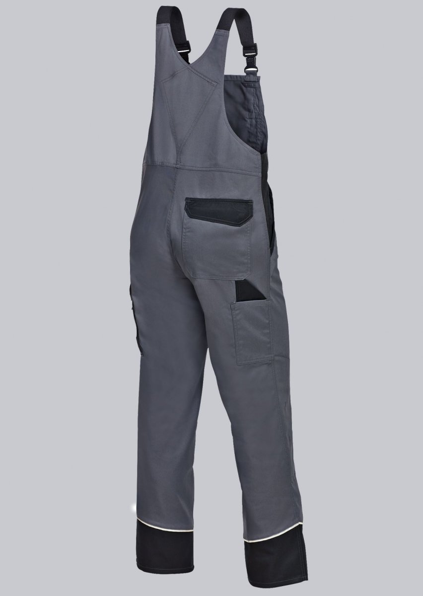 BP-Workwear, Arbeits-Berufs-Latz-Hose, dunkelgrau/schwarz