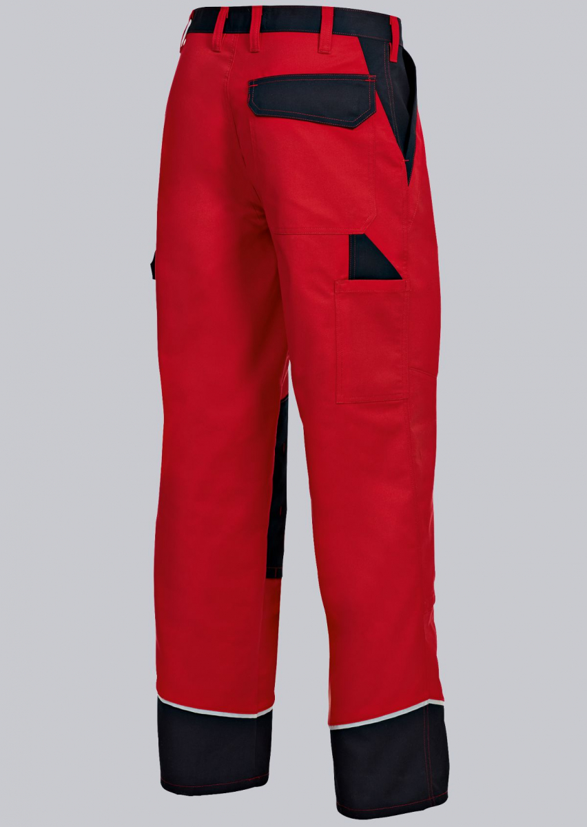 BP-Workwear, Arbeits-Berufs-Bund-Hose, rot/schwarz