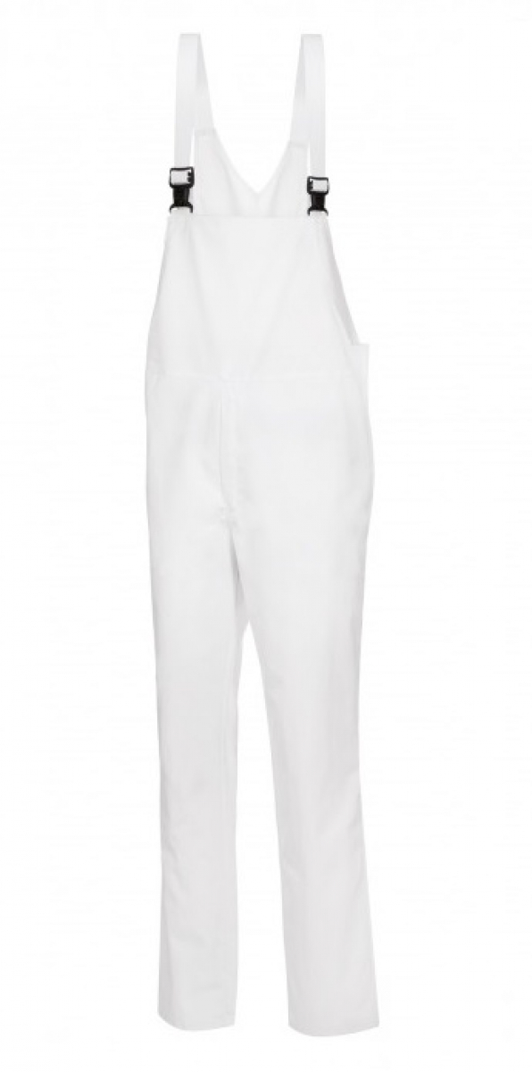 BP-Workwear, Hygiene, Food-Arbeits-Berufs-Latzhose für Damen und Herren, HACCP-Bekleidung, weiß
