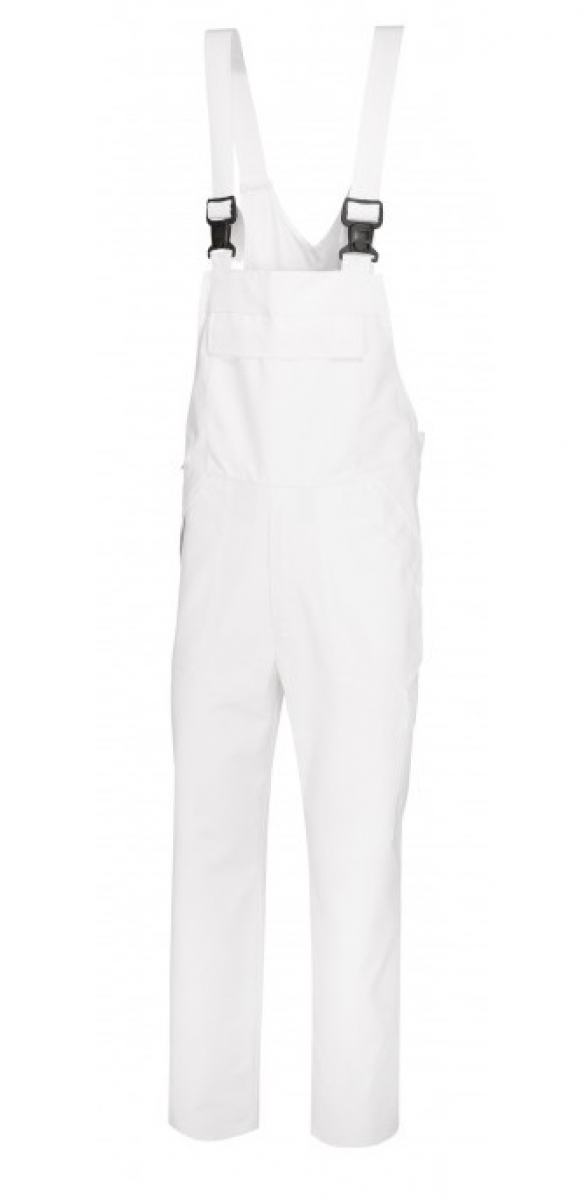 BP-Workwear, Hygiene, Food-Funktions-Arbeits-Berufs-Latz-Hose für Damen und Herren, HACCP-Bekleidung, weiß