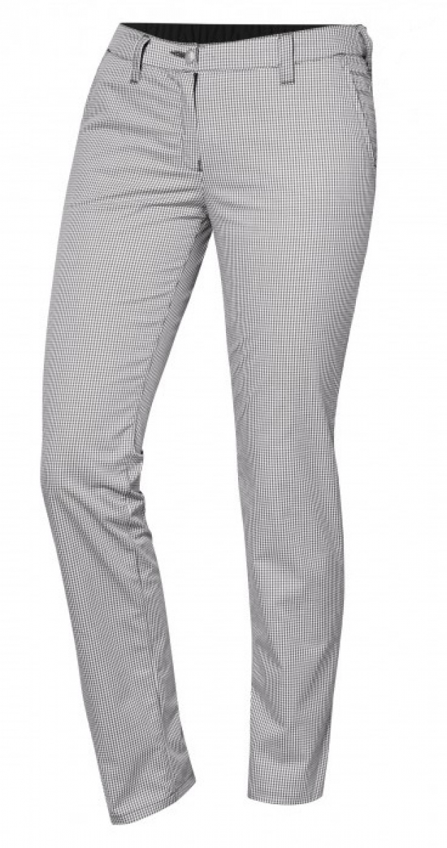 BP-Damen-Bundhose, Chino, ca. 215g/m², blau-weiß Pepita