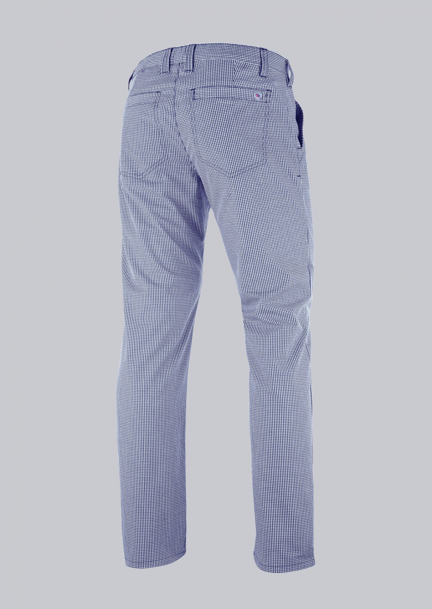 BP-Workwear, Arbeitshose, Herren-Bundhose, Chino, ca. 215g/m², blau-weiß Pepita