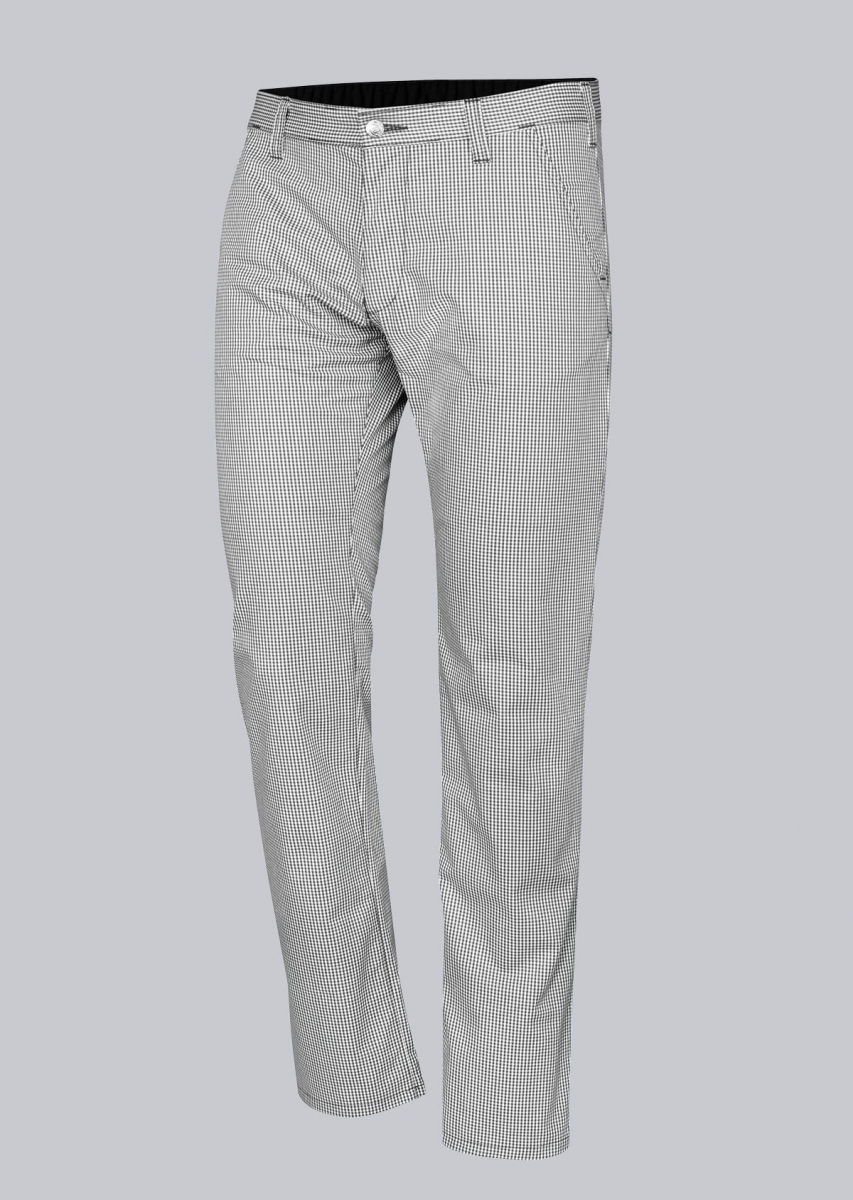 BP-Workwear, Arbeitshose, HERREN-CHINOHOSE, mit Stretchkomfort, Farbe: schwarz-weiß Pepita