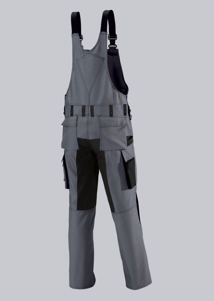 BP-Workwear, Arbeits-Berufs-Latz-Hose, ca. 295g/m², dunkelgrau/schwarz