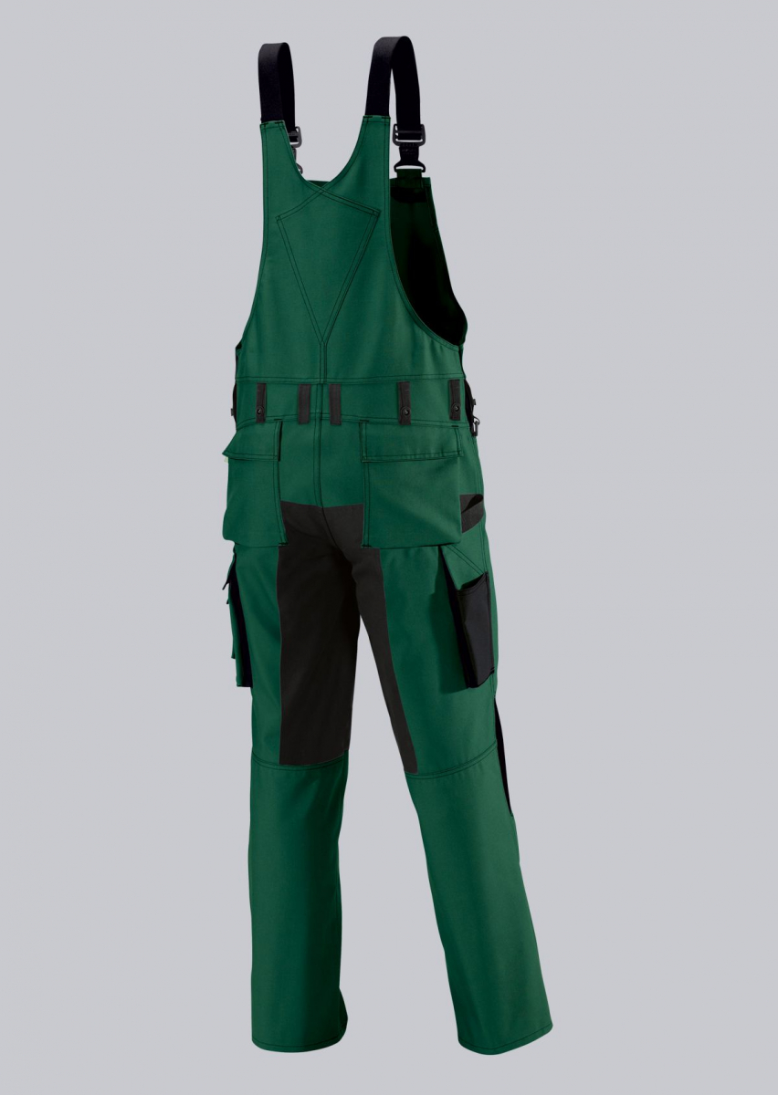 BP-Workwear, Arbeits-Berufs-Latz-Hose, ca. 295g/m², mittelgrün/schwarz