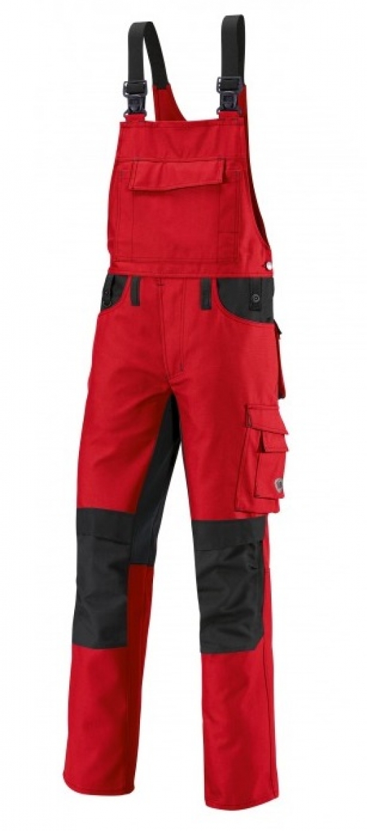 BP-Workwear, Arbeits-Berufs-Latz-Hose, ca. 295g/m, rot/schwarz