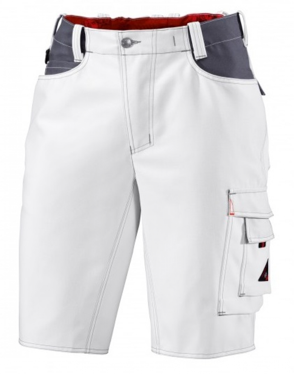 BP-Workwear, Arbeits-Berufs-Shorts, weiß/dunkelgrau