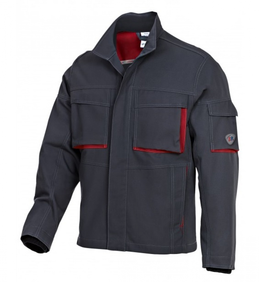 BP-Workwear, Arbeitsjacke, ca. 305g/m, anthrazit/rot