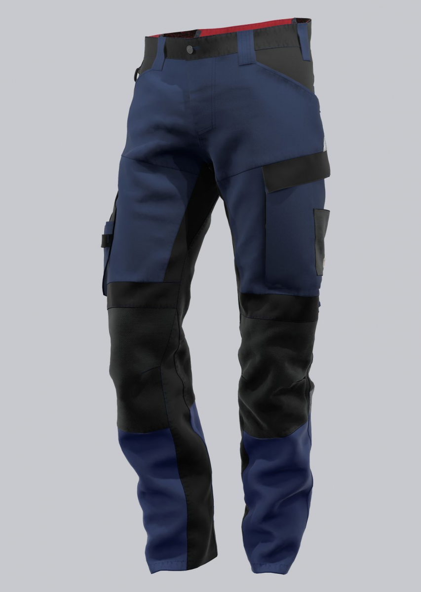 BP-Workwear, Arbeitshose, HYBRID, robust, Stretcheinsätze, Farbe: nachtblau/ schwarz