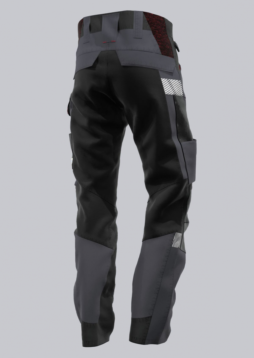 BP-Workwear, Arbeitshose, HYBRID, robust, Stretcheinsätze, Farbe: anthrazit/ schwarz