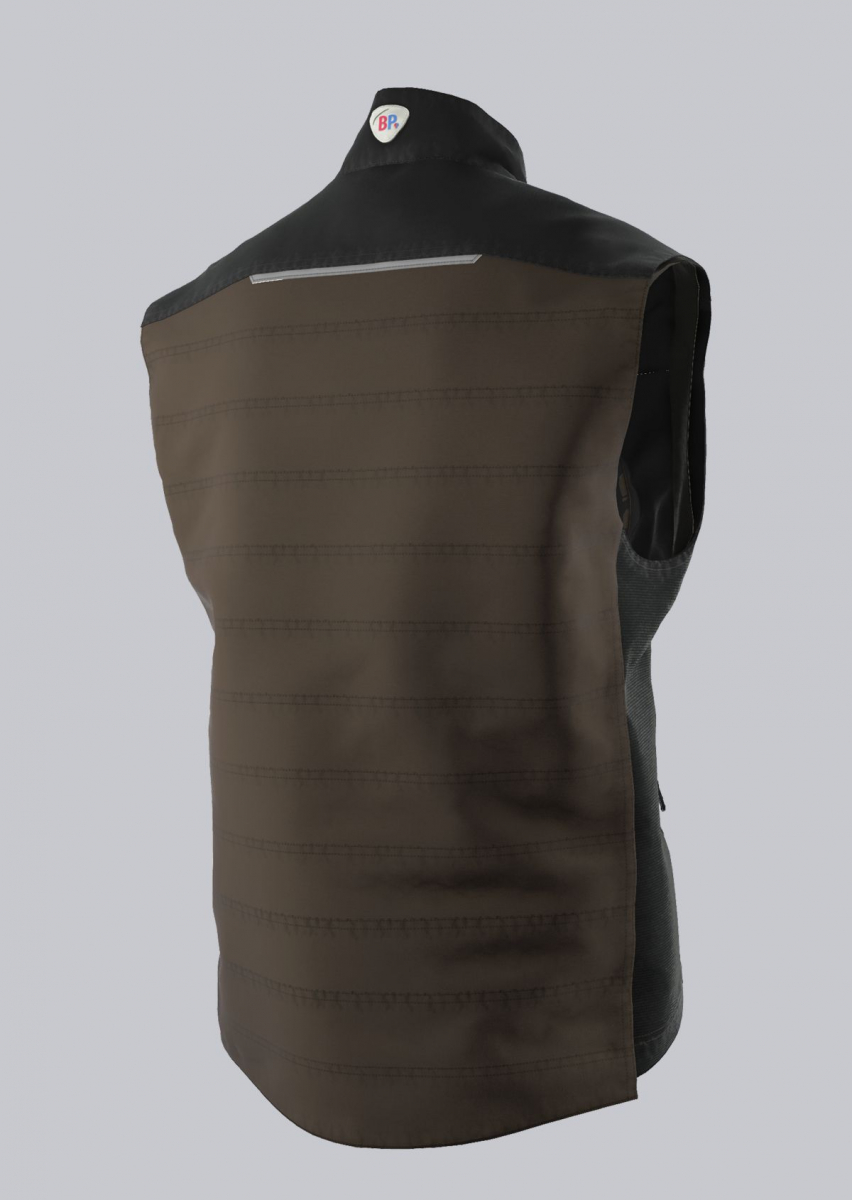 BP-THERMOWESTE, robust, schlanke Silhouette, Farbe: braun/ schwarz
