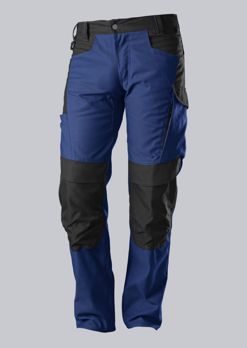 BP-Workwear, Arbeitshose, robust, Kniepolstertaschen, erhöhter Dehnbund, Farbe: königsblau/ schwarz