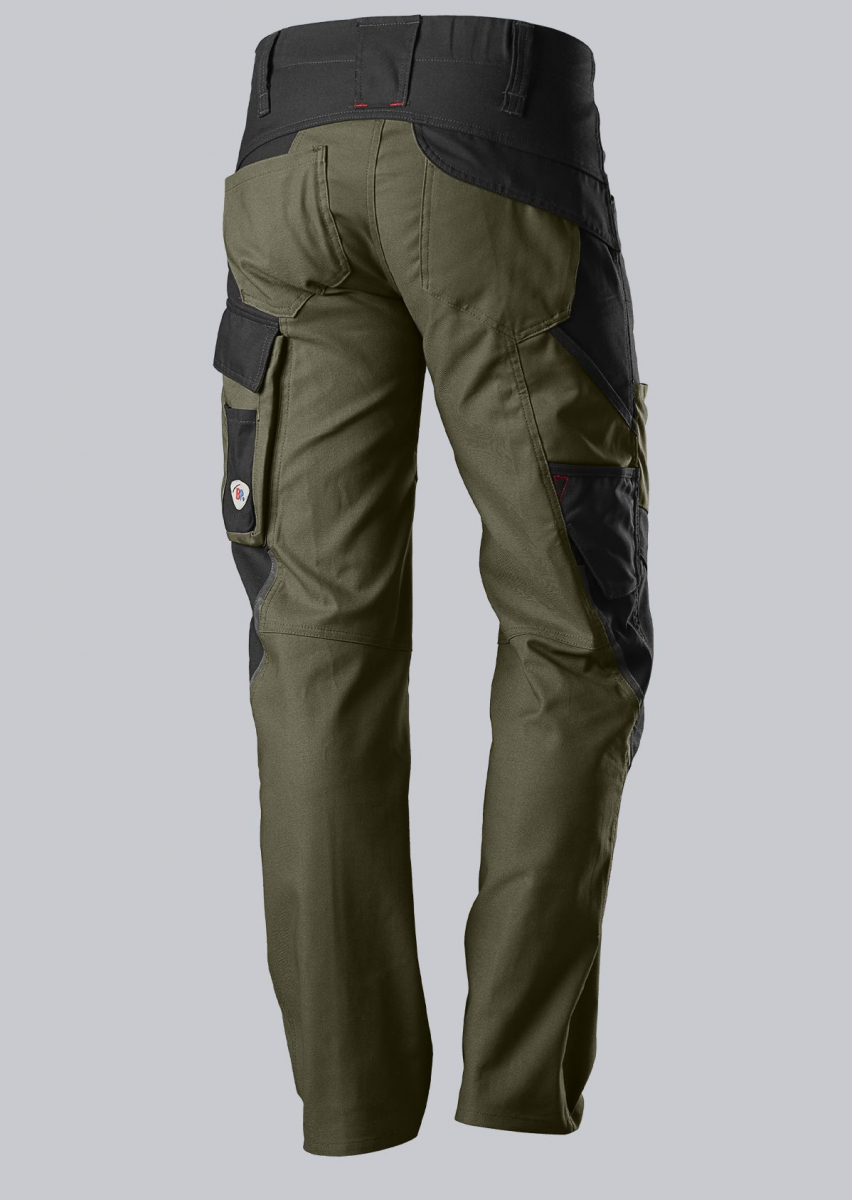 BP-Workwear, Arbeitshose, Bundhose,BPlus Green, oliv/schwarz