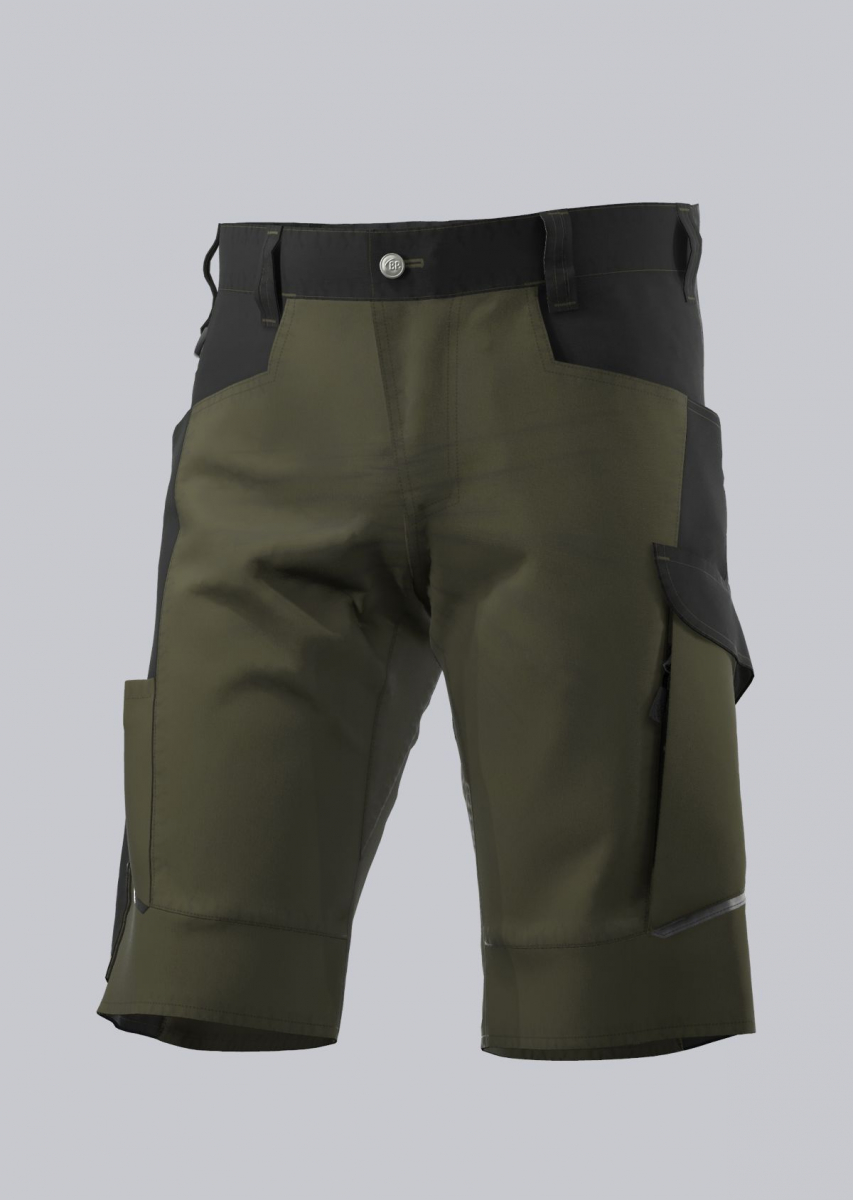 BP- SHORTS, robust, erhöhter Dehnbund, Farbe: oliv/ schwarz