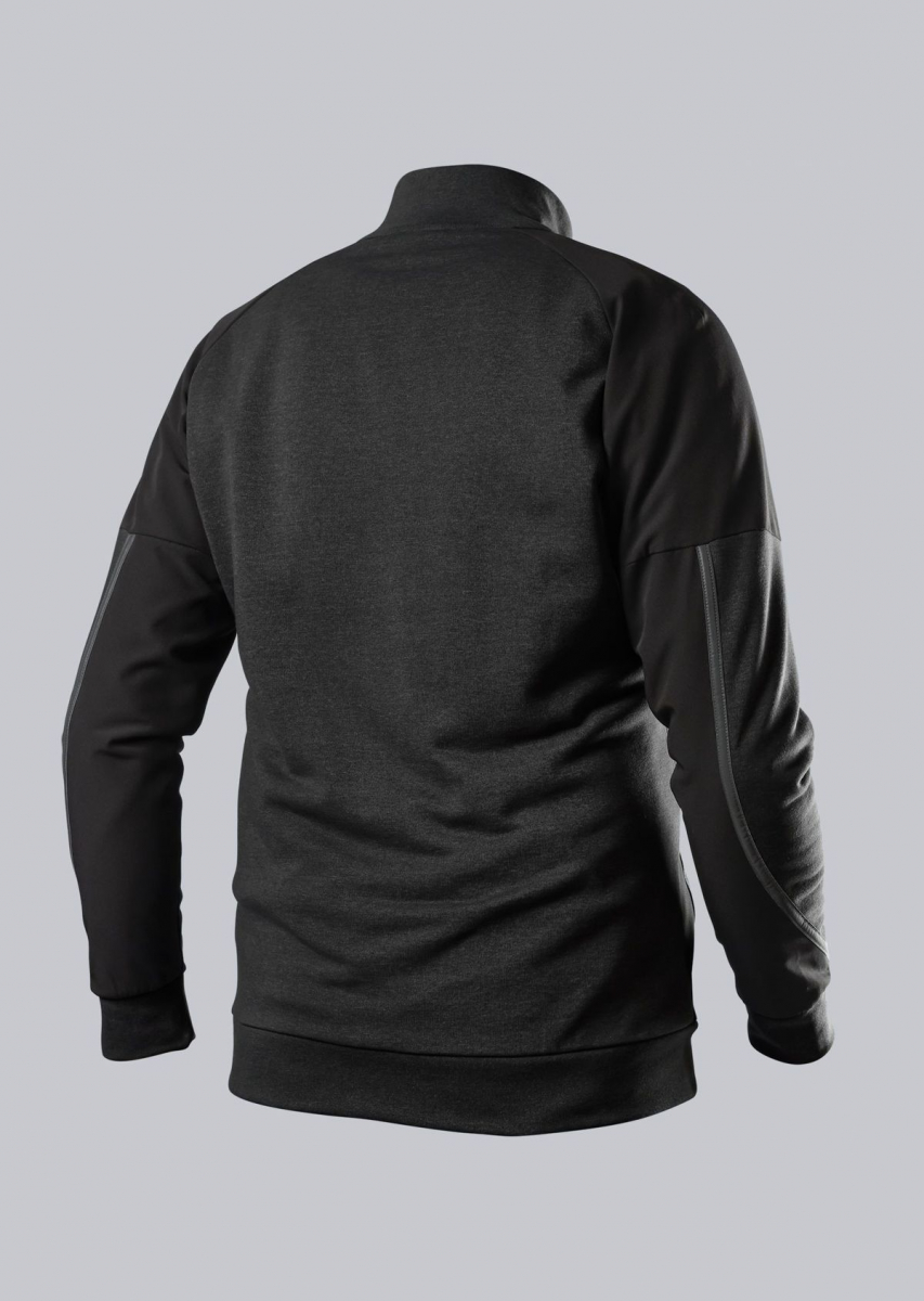 BP-Worker-Shirts, Herren-Sweatshirt-Troyer, BP-Worker-Shirts,lus Modern Stretch, schwarz