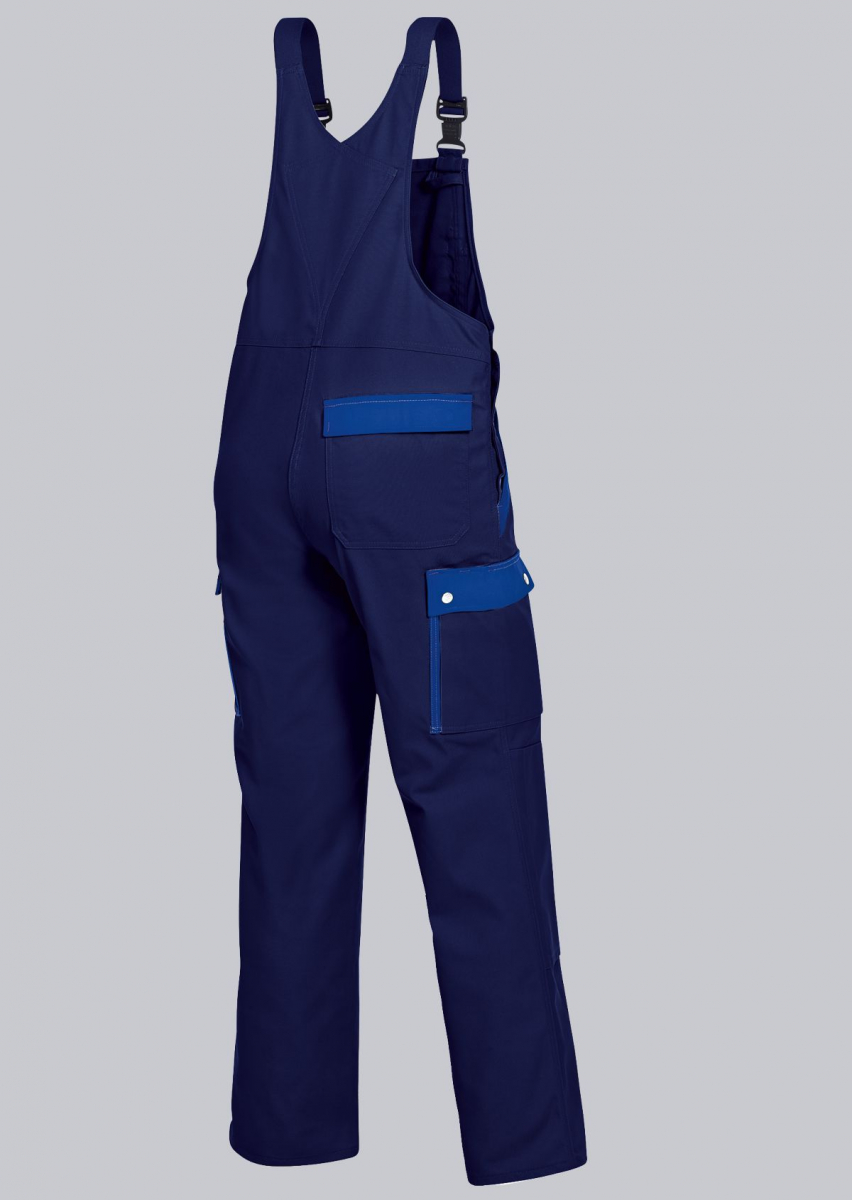 BP-Workwear, Arbeits-Berufs-Latz-Hose, Cotton Plus, dunkelblau/königsblau