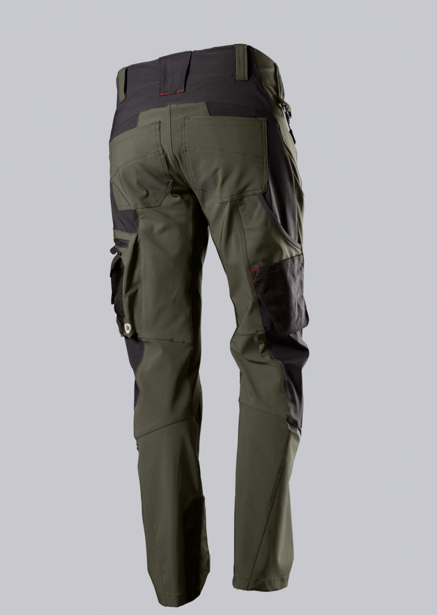 BP-Workwear, Superstretch-Hose, oliv/schwarz