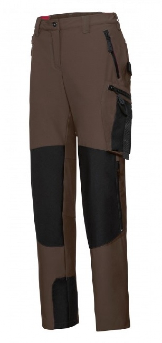 BP-Workwear, Superstretch-Damenhose, braun/schwarz