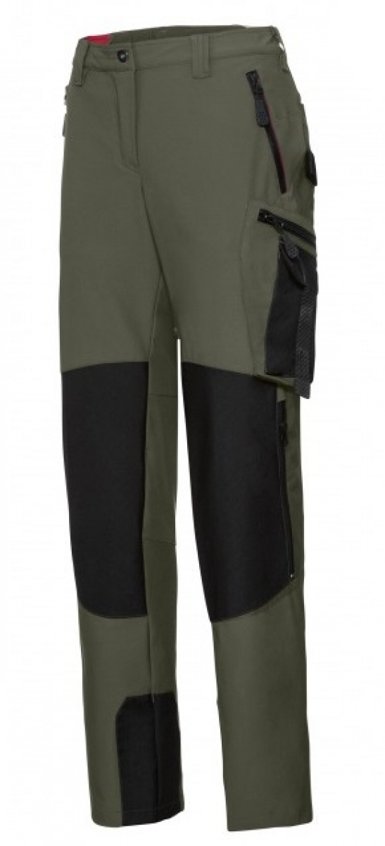 BP-Workwear, Superstretch-Damenhose, oliv/schwarz