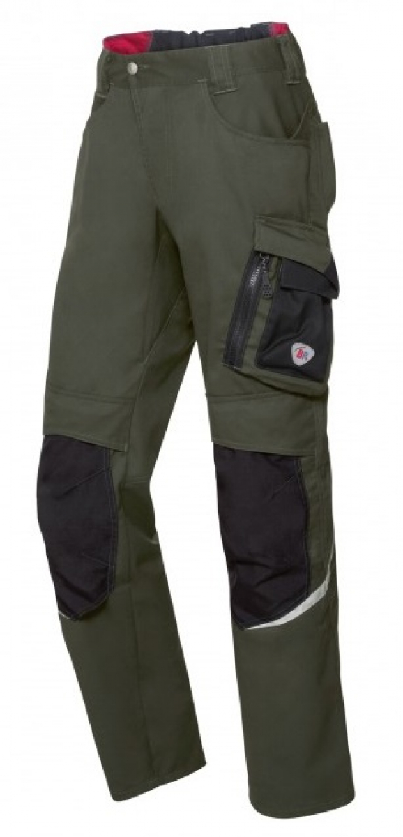 BP-Workwear, Bundhose, lus, oliv/schwarz