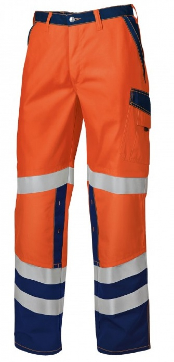 BP-Warnschutz, Warn-Schutz, Arbeits-Hose, ca. 270g/m, warnorange/dunkelblau