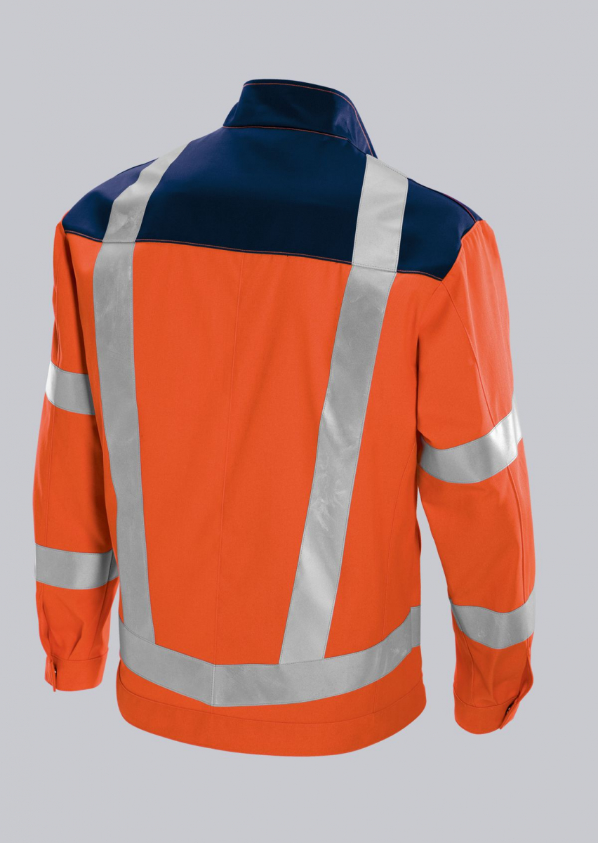 BP-Warnschutz, Warn-Schutz, Arbeits-Jacke, ca. 270g/m², warnorange/dunkelblau