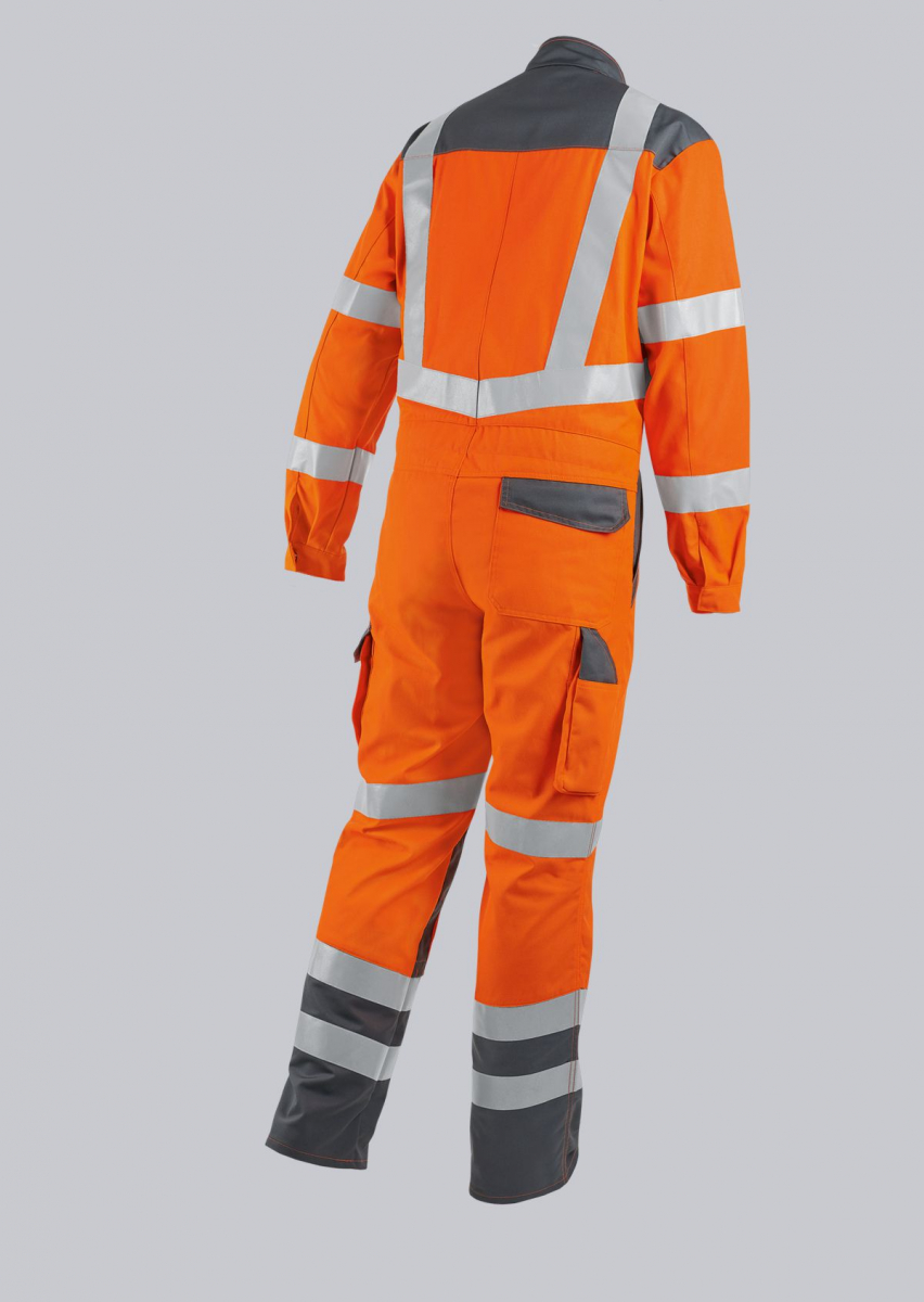 BP-Warnschutz, Warnschutz, Overall, ca. 270g/m², warnorange/dunkelgrau