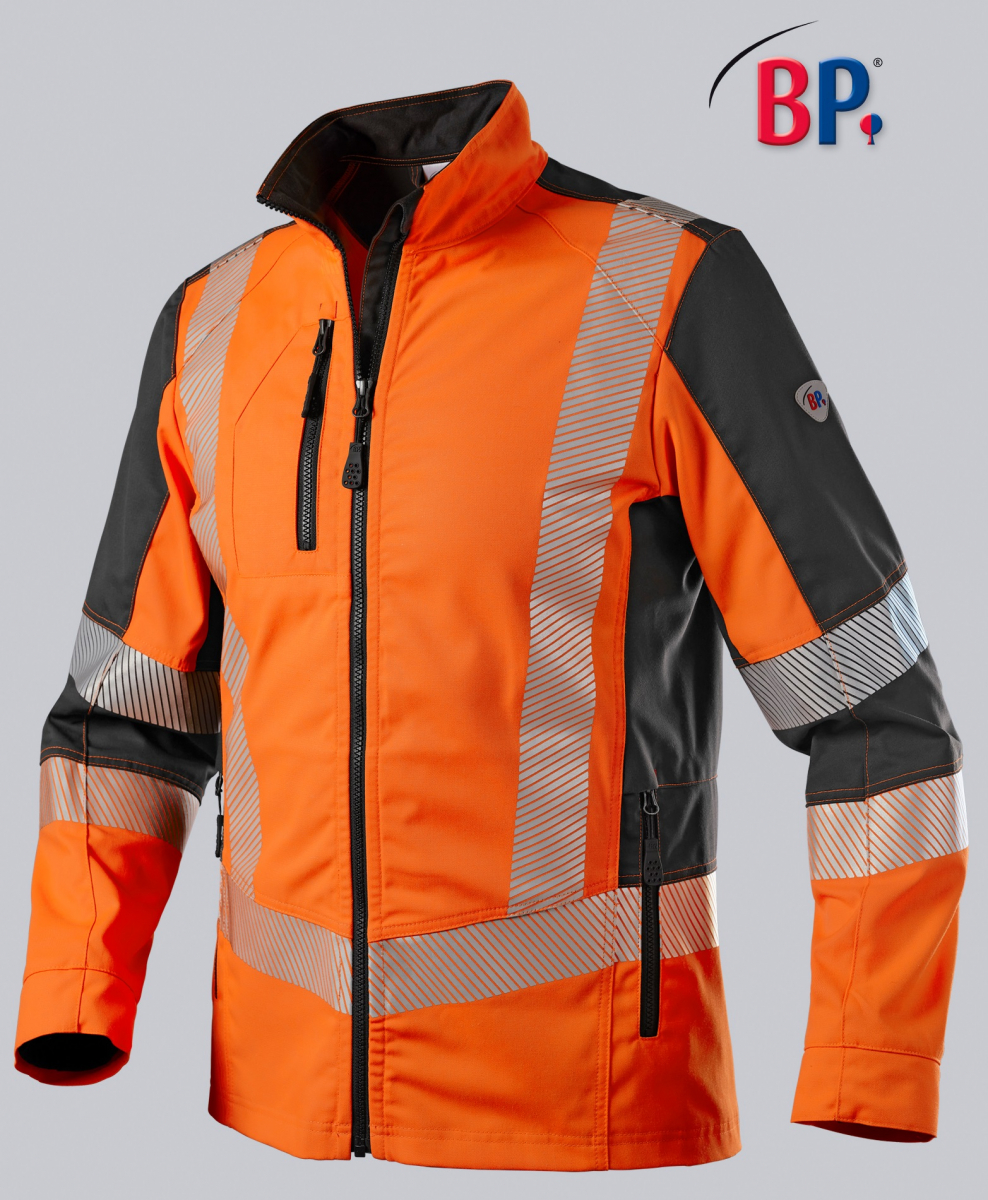 BP-Warnschutz, Arbeitsjacke fr Herren, warnorange/anthrazit