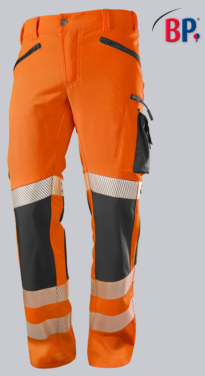 BP-Warnschutz, Superstretch-Hose für Herren, warnorange/anthrazit