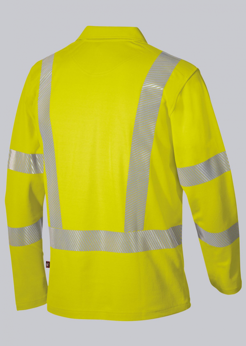 BP-Warnschutz, Langarmpoloshirt für Sie & Ihn, warngelb