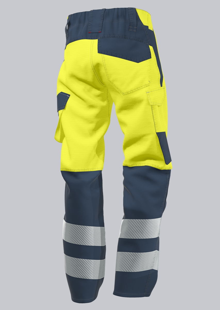 BP-Warnschutz, Herren-Arbeitshose, Multi Protect Plus, warngelb/nachtblau