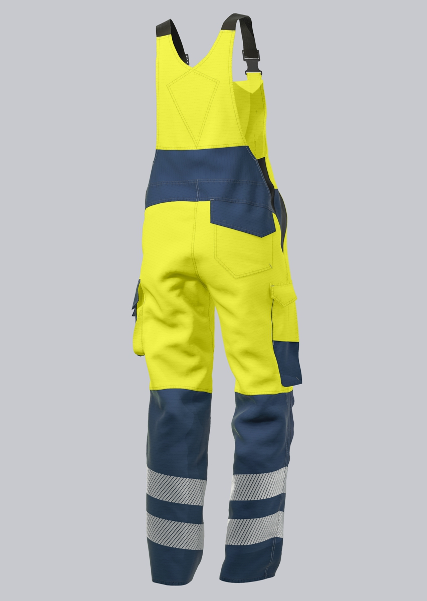 BP-Warnschutz, Herren-Latzhose, Multi Protect Plus, warngelb/nachtblau