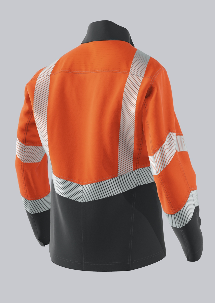 BP-WARNSCHUTZ-MULTINORM-JACKE, APC2, leicht, Farbe: warnorange/ anthrazit