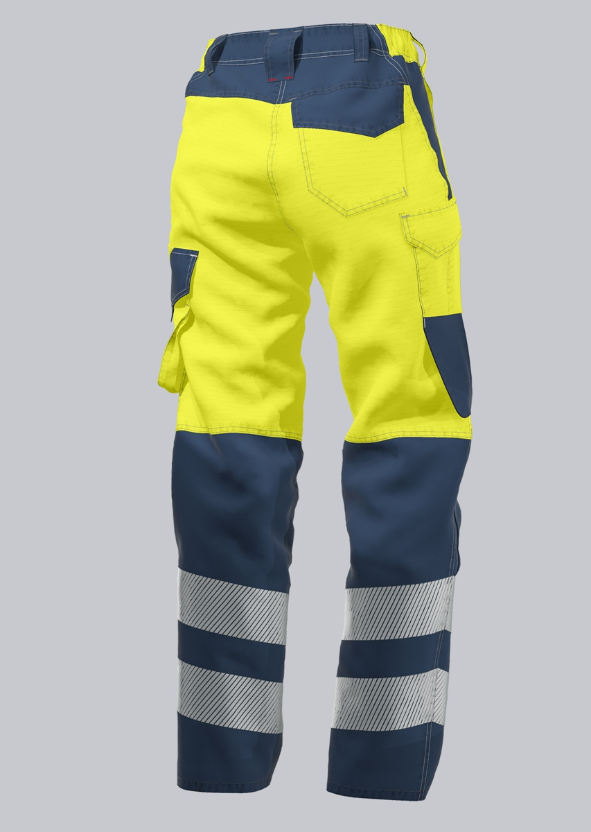BP-DAMEN-WARNSCHUTZ-MULTINORM-HOSE, APC2, leicht, Farbe: warngelb/ nachtblau