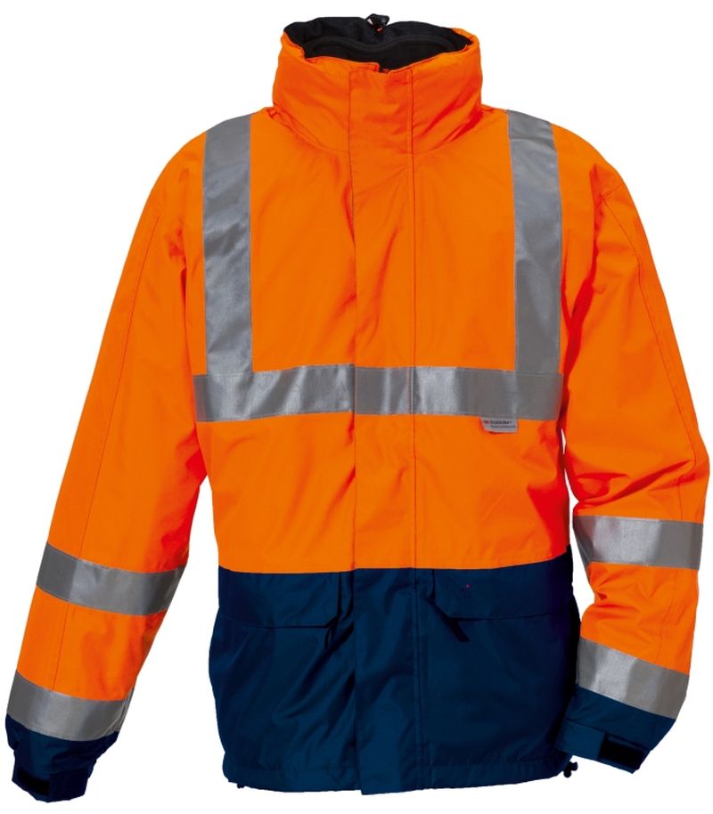 ROFA-SJ-Warnschutz, Warn- und Wetter-Schutz-Jacke, ca. 270 g/m, leuchtorange-marine